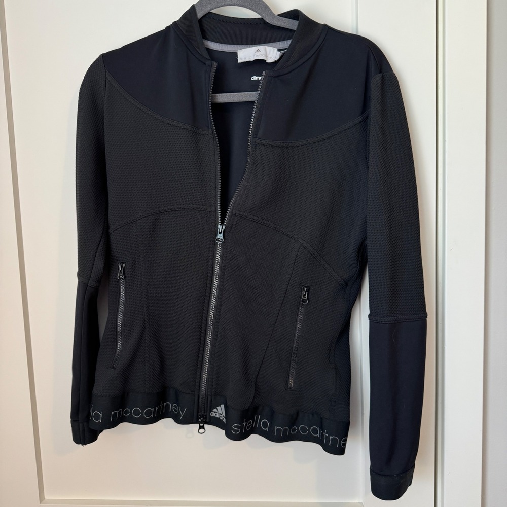 Adidas by Stella McCartney Black Climalite Full Zip Track Jacket Womens Medium